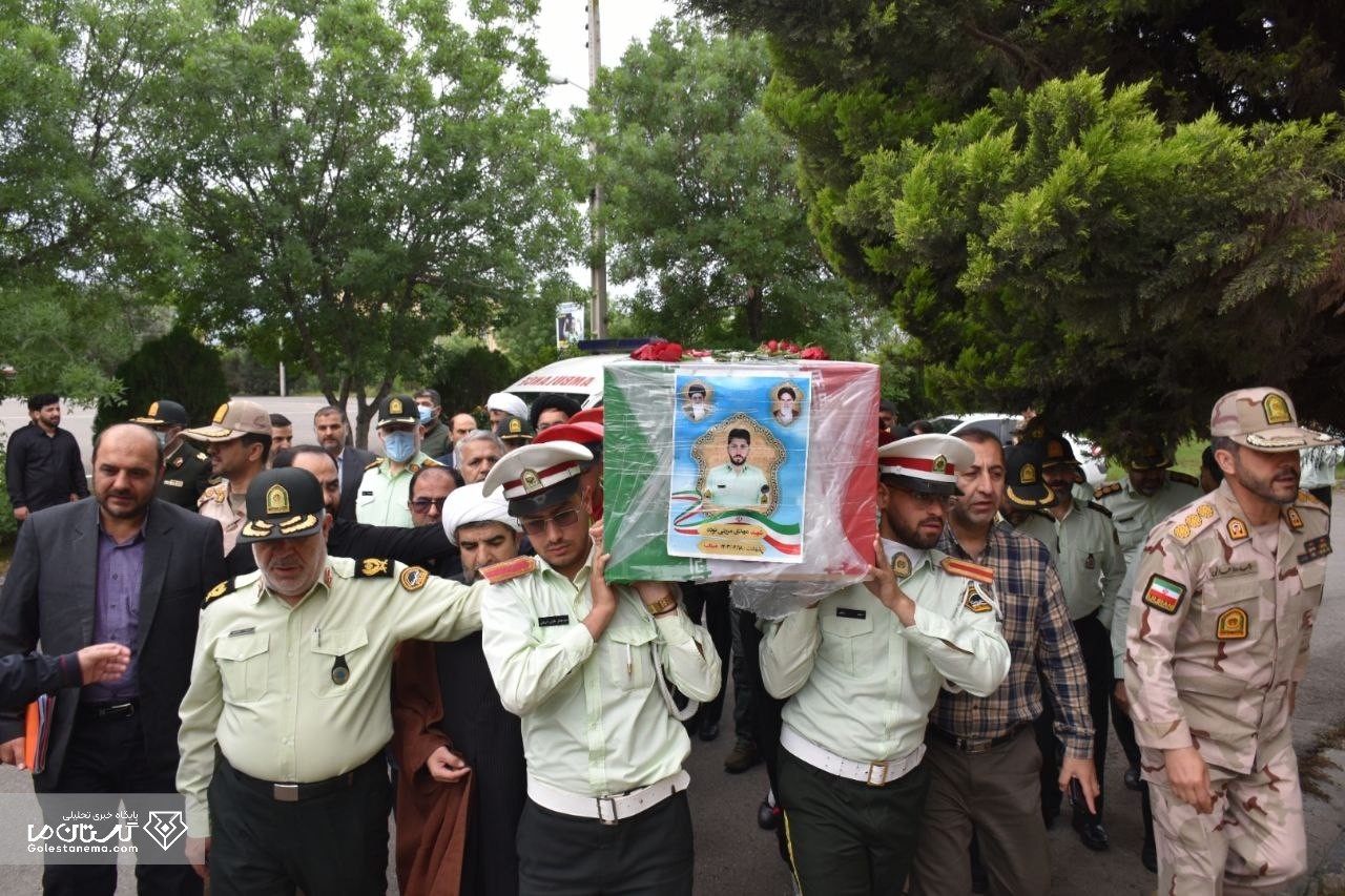 مراسم استقبال از شهید مدافع امنیت در گلستان