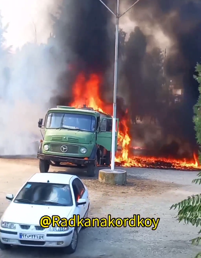 آتش سوزی کامیون در هنرستان چمران کردکوی